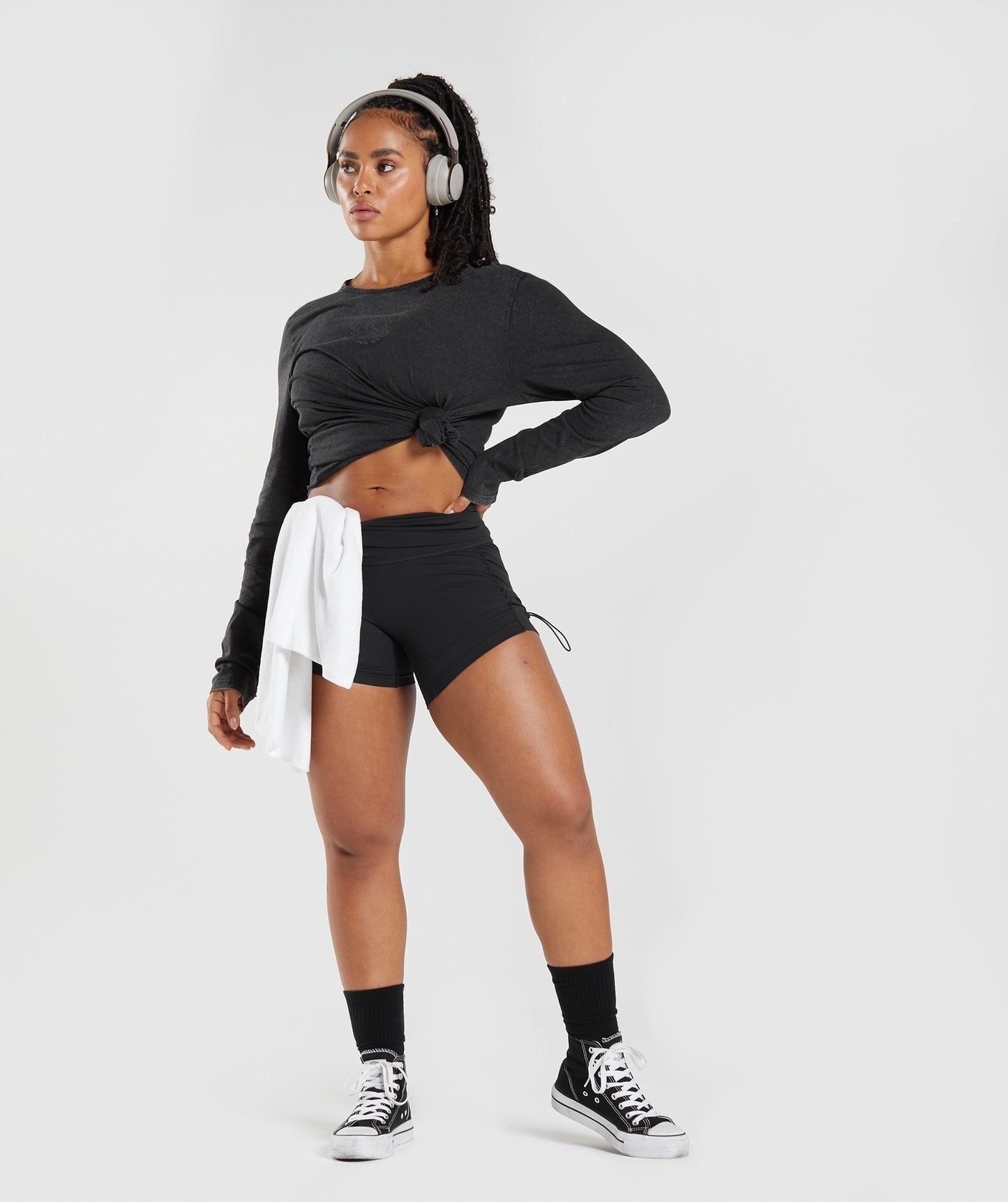 Gymshark Legacy Washed Long Sleeve Top - Black