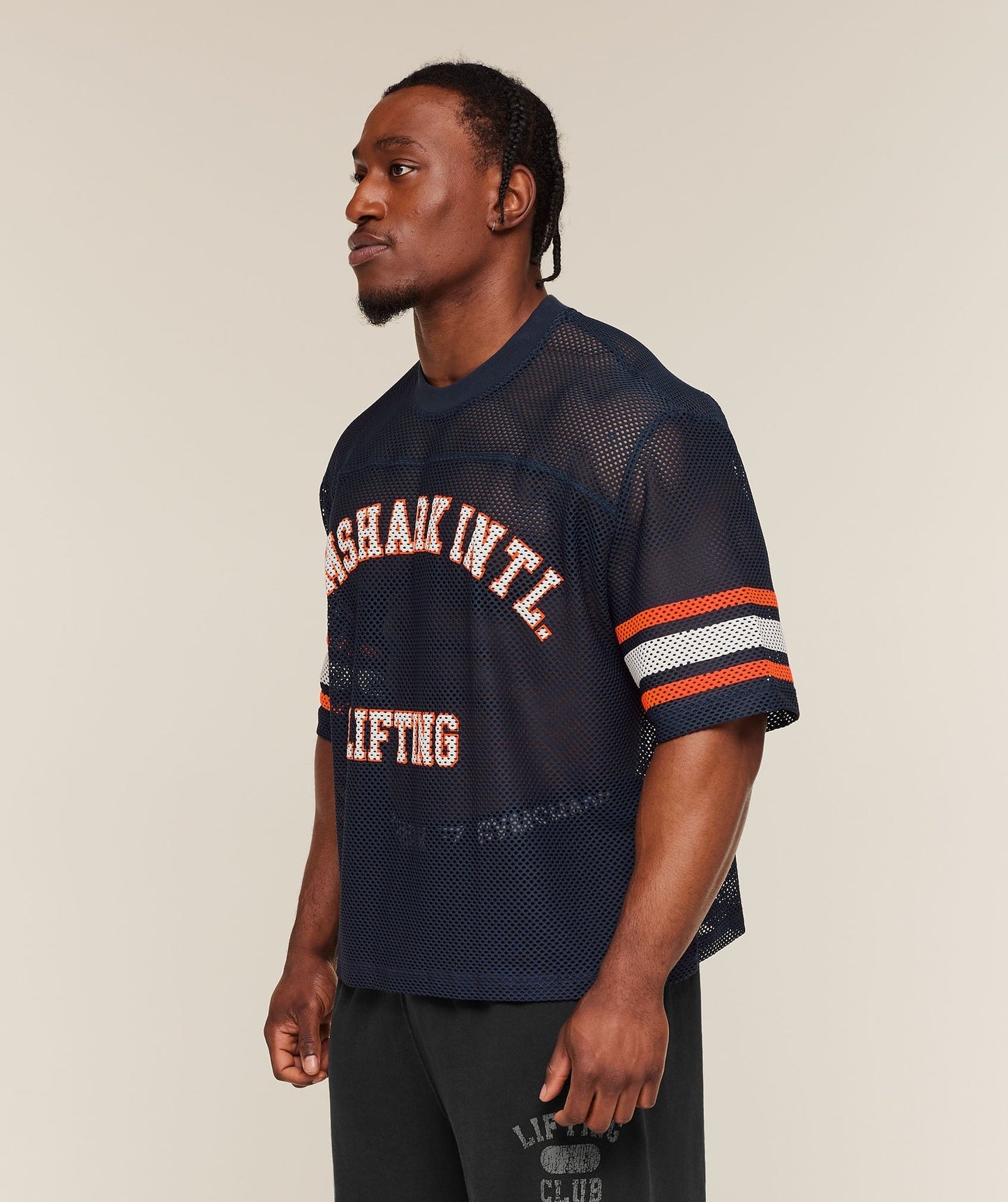 Gymshark Collective Mesh Contrast Jersey - Heavy Blue