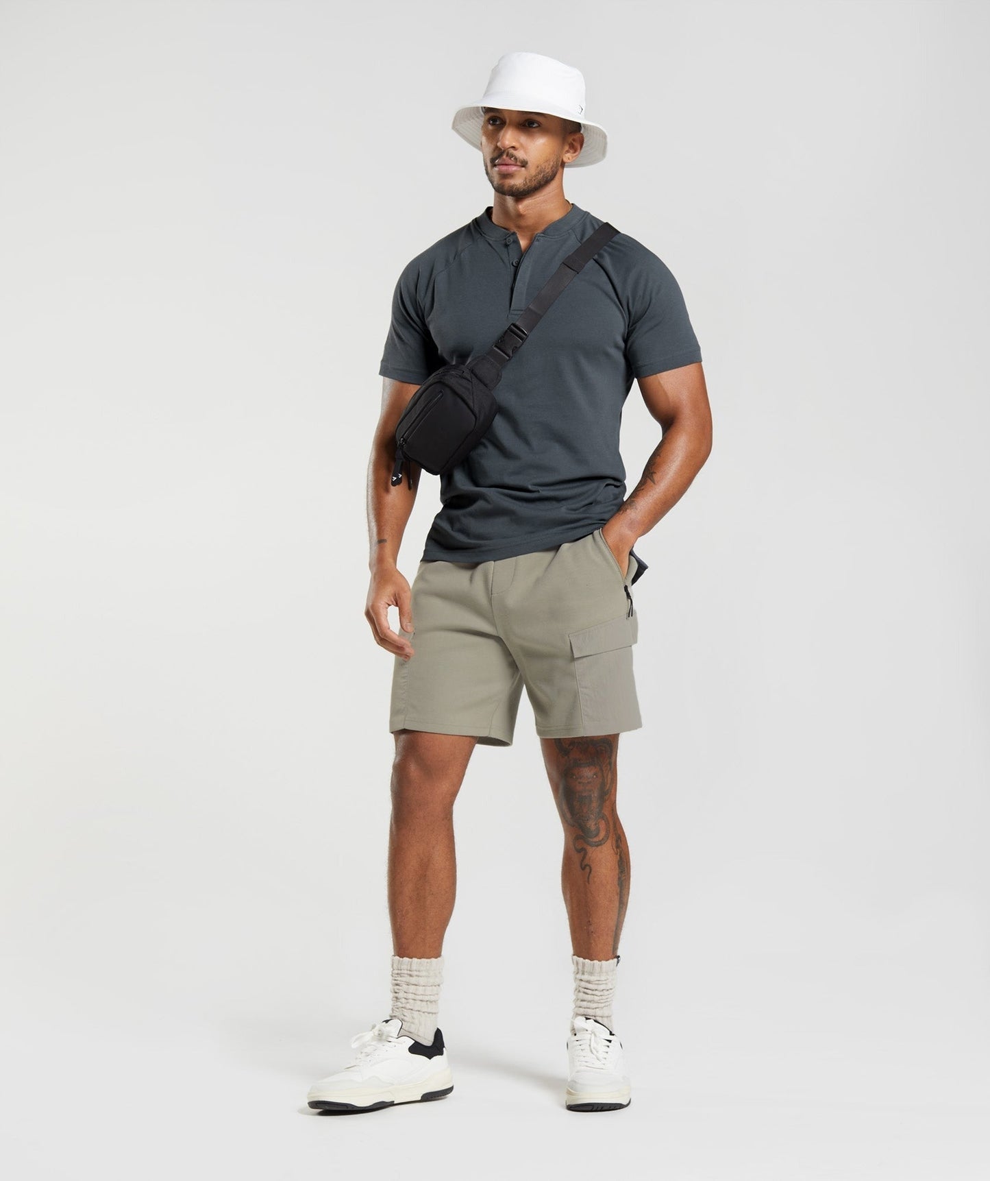 Gymshark Rest Day Commute Polo Shirt - Cosmic Grey