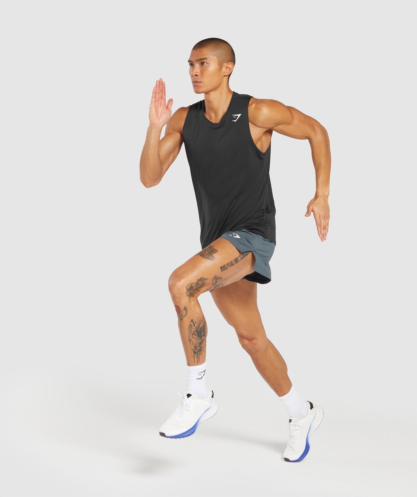 Gymshark Sport Run 3" Short - Titanium Blue