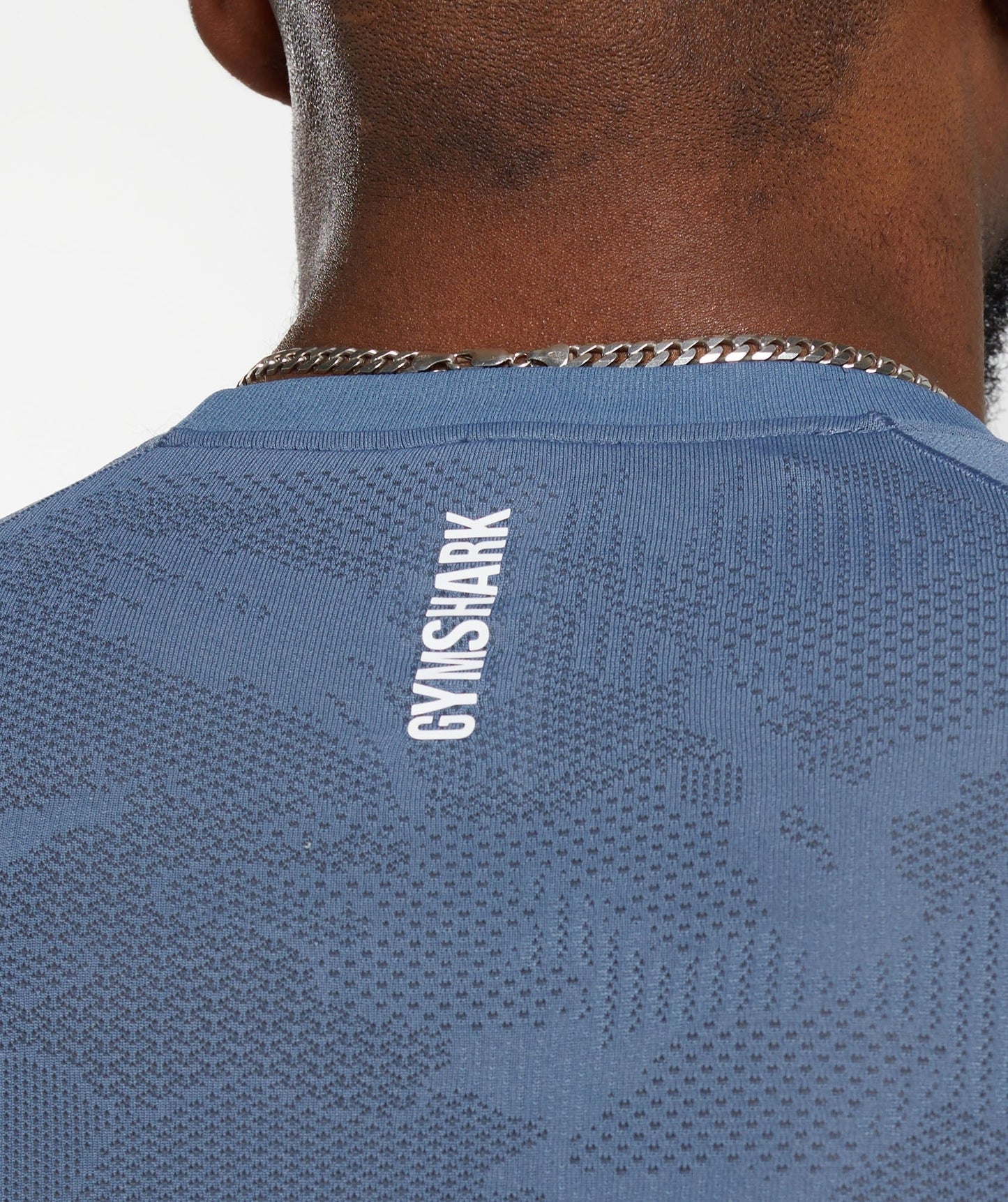 Gymshark Geo Seamless T-Shirt - Faded Blue/Titanium Blue