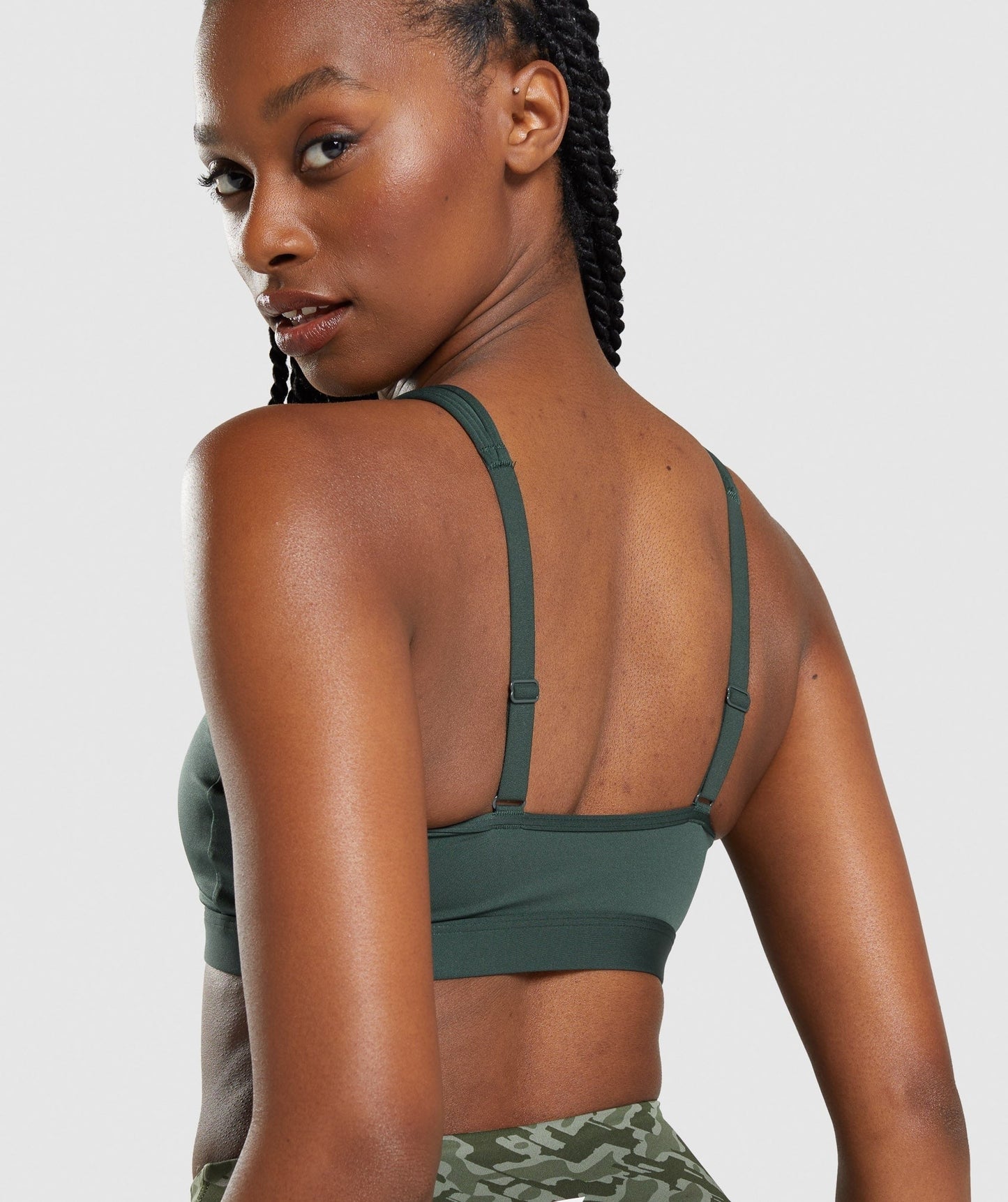 Gymshark Scoop Neck Sports Bra - Obsidian Green