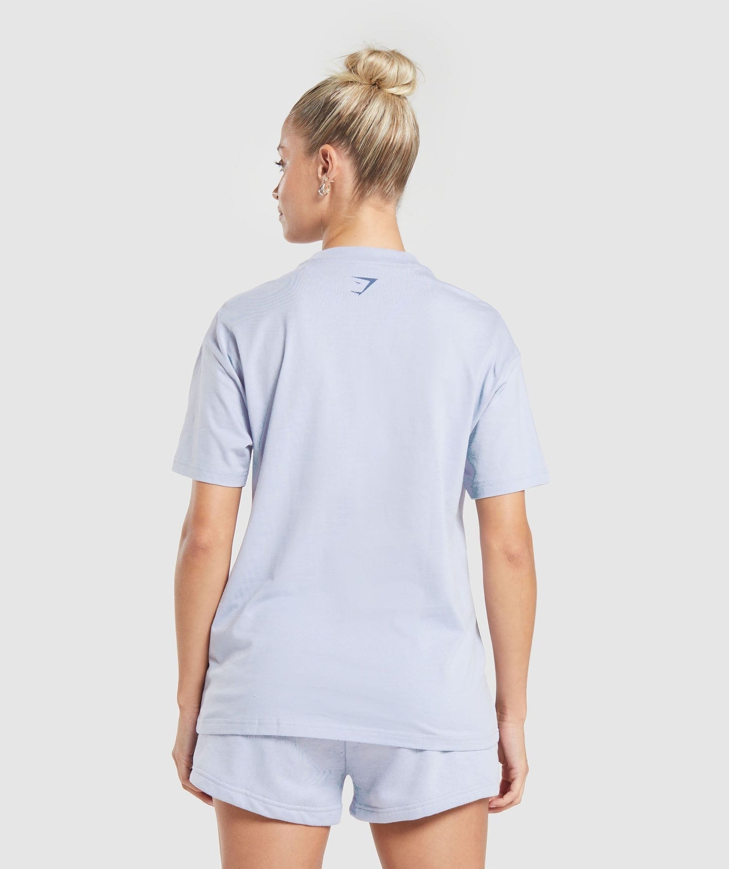 Gymshark Love Hearts Oversized T-Shirt - Silver Lilac