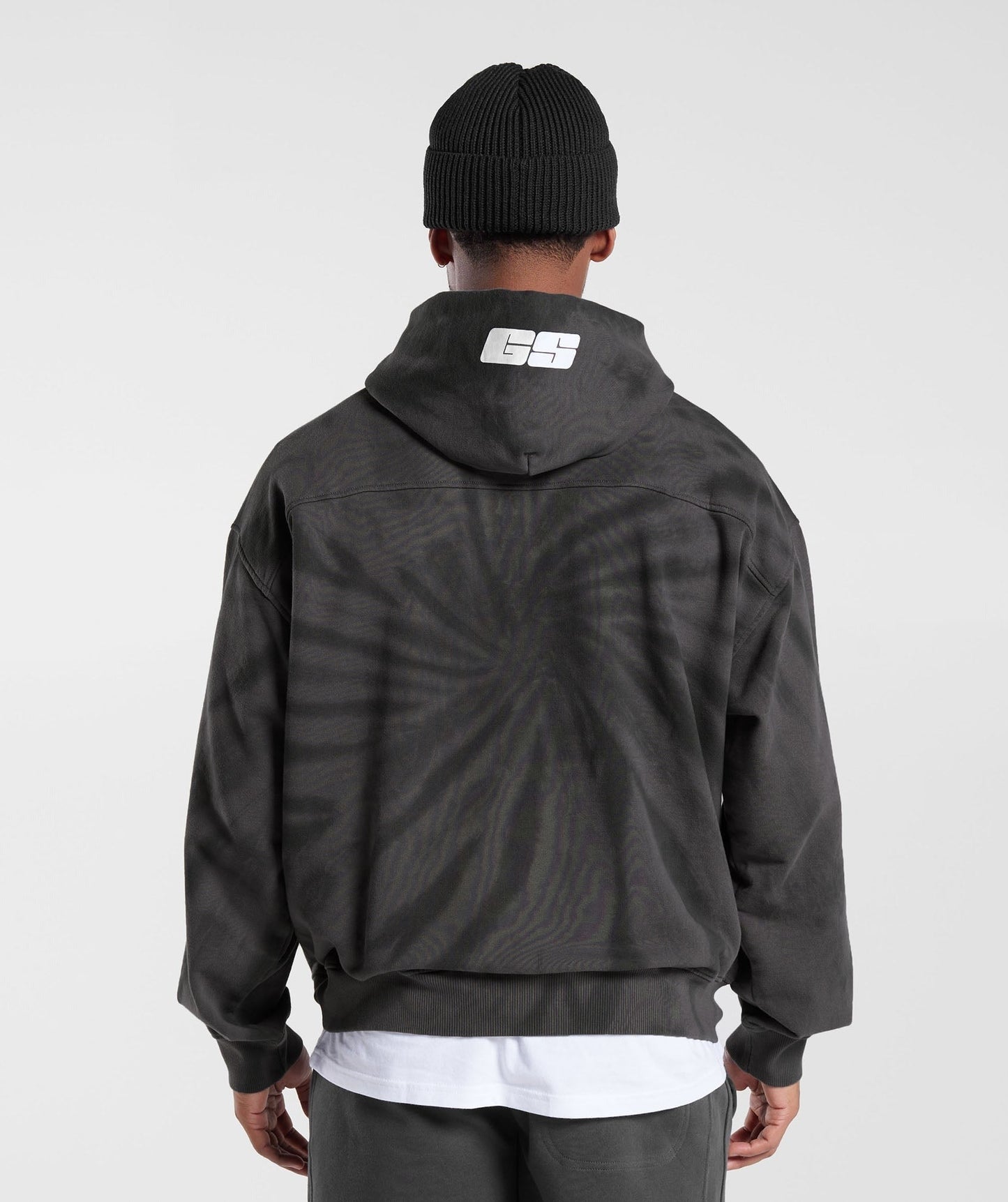 Gymshark Rest Day Hoodie - Silhouette Grey/Black/Spiral Optic Wash