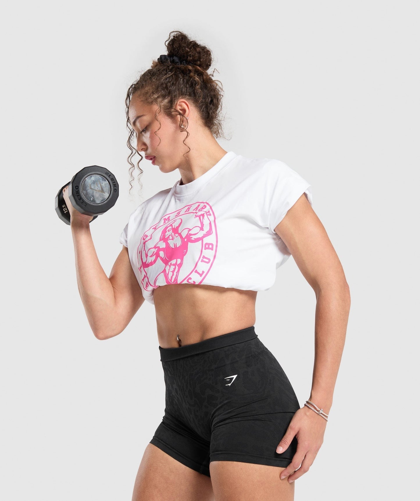 Gymshark Strong Girl Lifting Club Graphic T-Shirt - White
