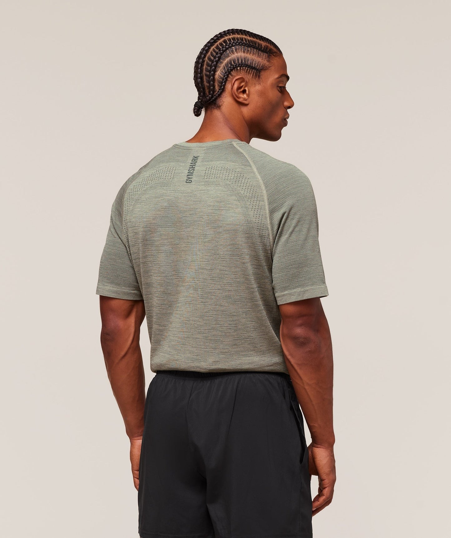 Gymshark Versatile Seamless T-Shirt - Chalk Green/Slate Teal