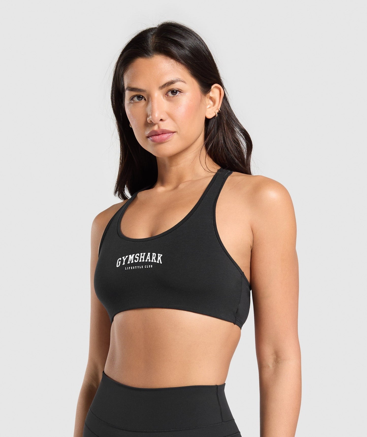 Gymshark Lifestyle Club Cotton Bralette - Black