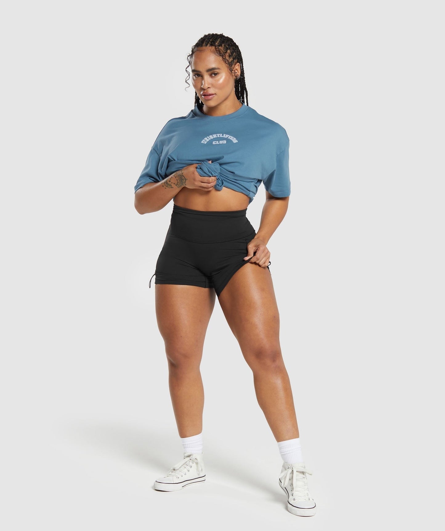 Gymshark Weightlifting Oversized T-Shirt - Faded Blue