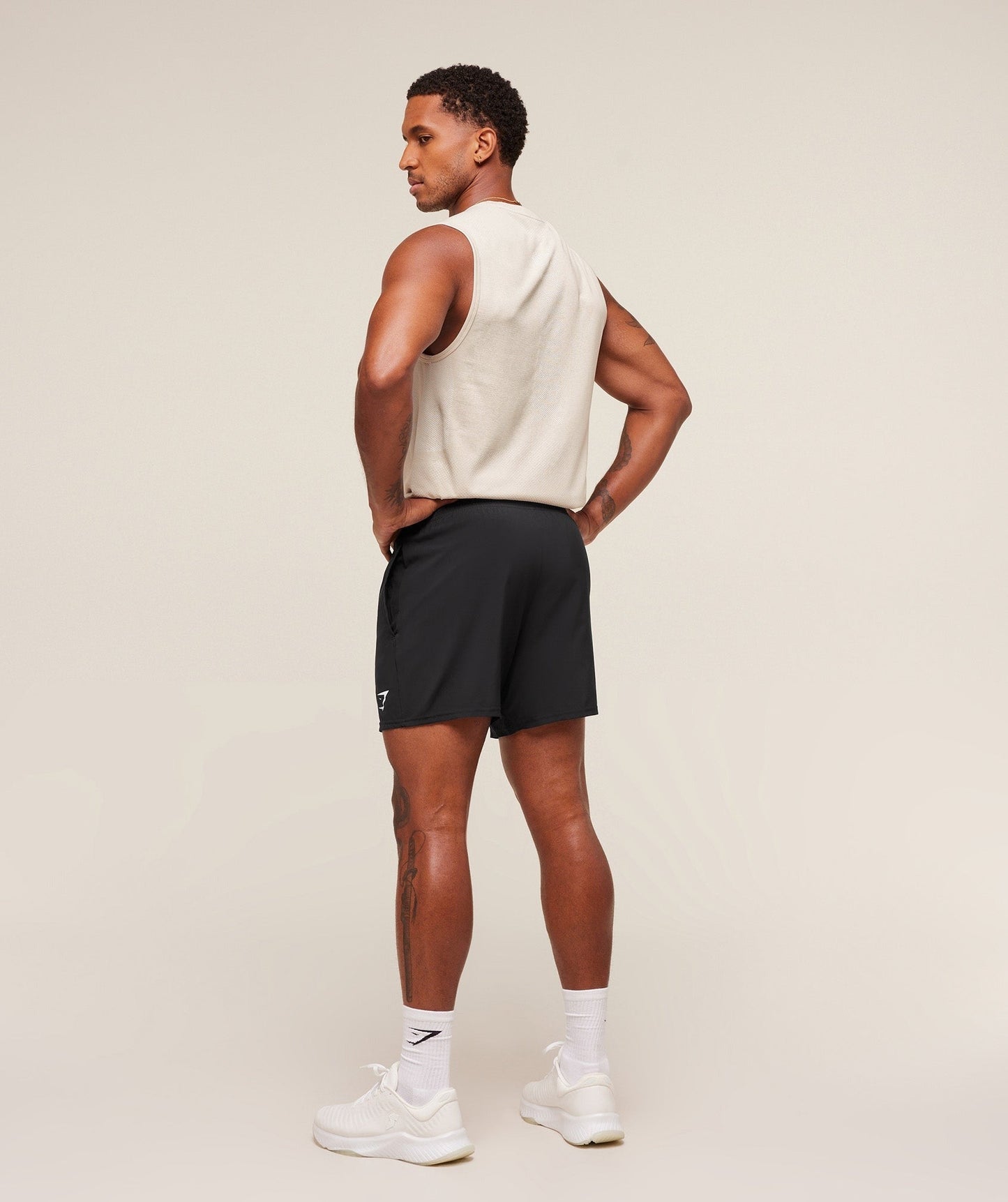 Gymshark Lightweight Seamless Tank - Pebble Grey/White