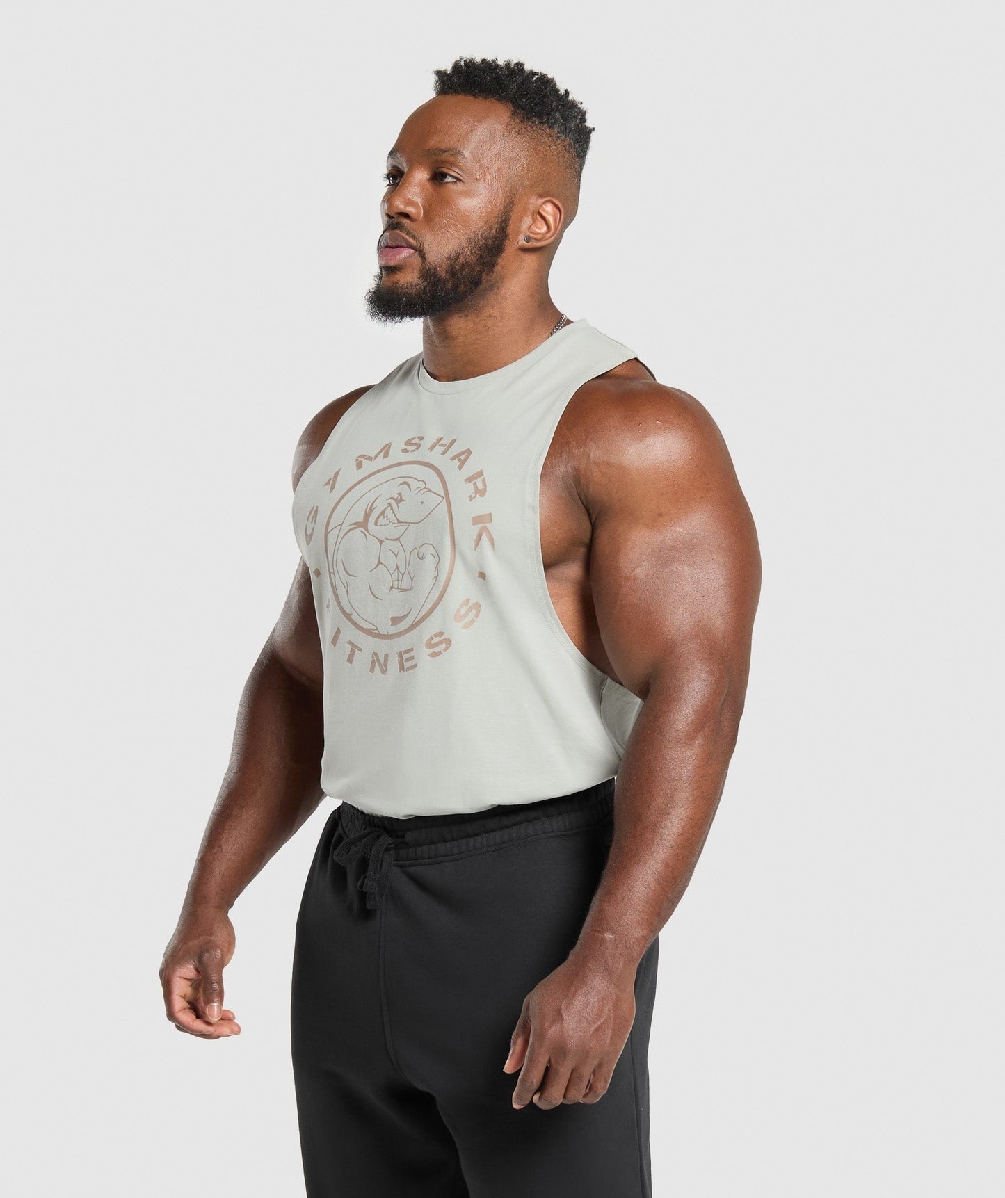 Gymshark Legacy Drop Arm Tank - Stone Grey