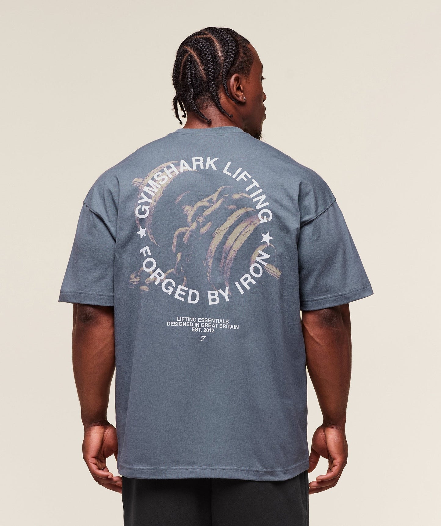 Gymshark Forged By Iron T-Shirt - Iron Blue