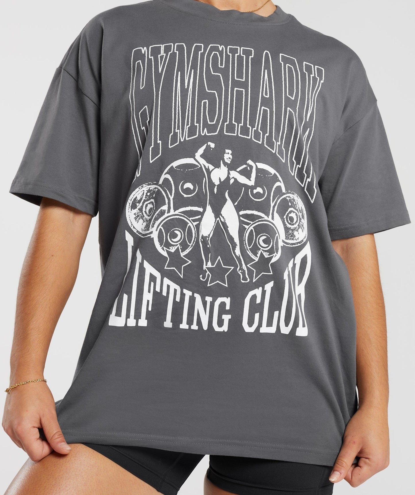 Gymshark Lifting Graphic Oversized T-Shirt - Dark Grey