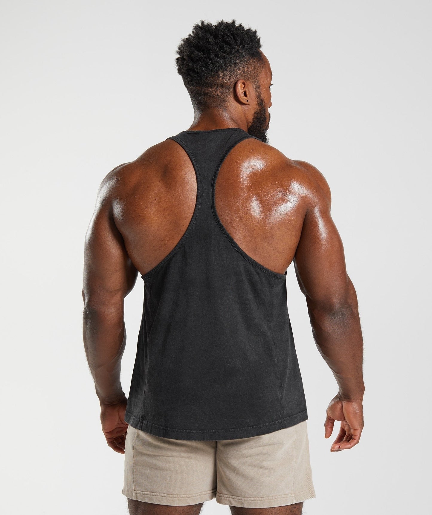 Gymshark Power Washed Stringer - Black