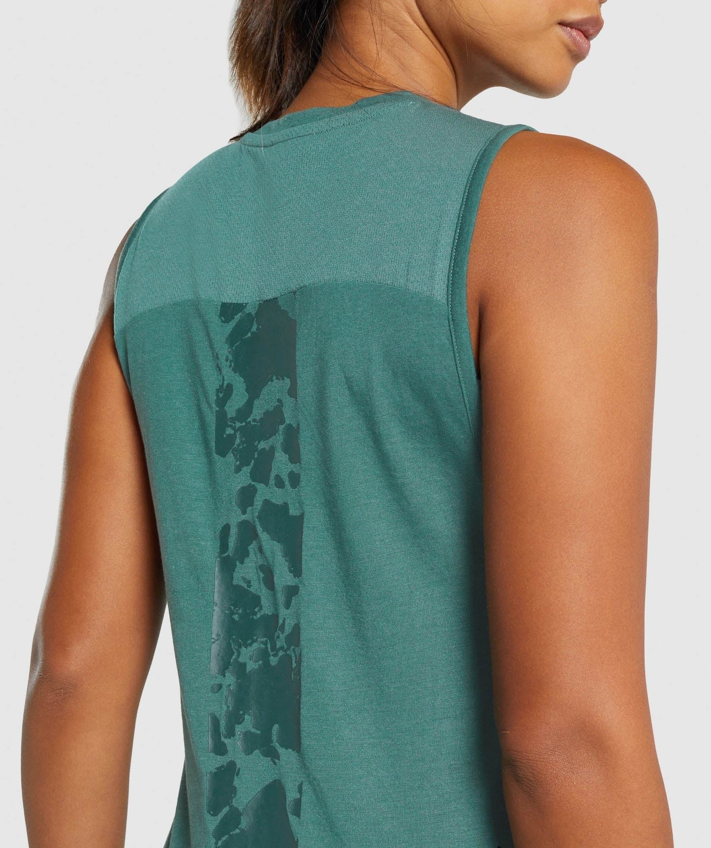 Gymshark Camo Graphic Tank - Dark Green