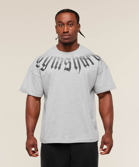 Gymshark Fade Graphic T-Shirt - Light Grey Core Marl