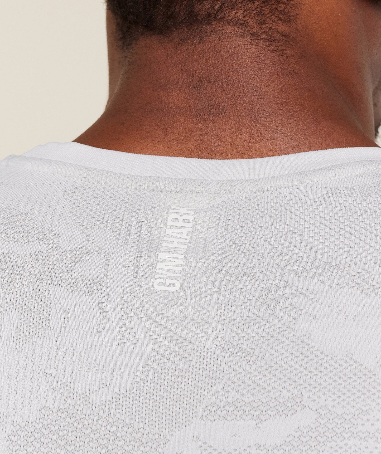 Gymshark Geo Seamless Tank - White/Light Grey