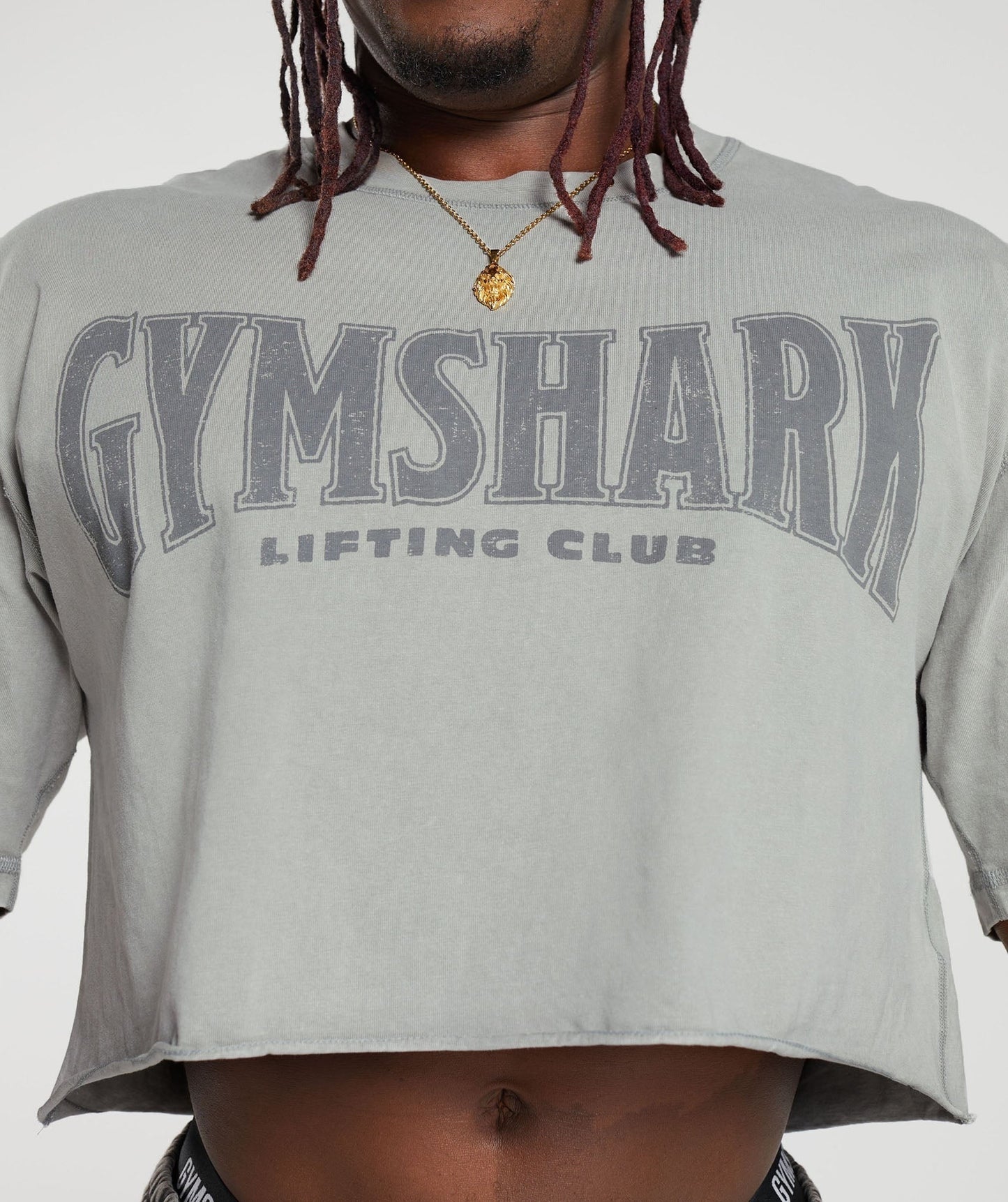 Gymshark Heritage Washed Crop T-Shirt - Smokey Grey