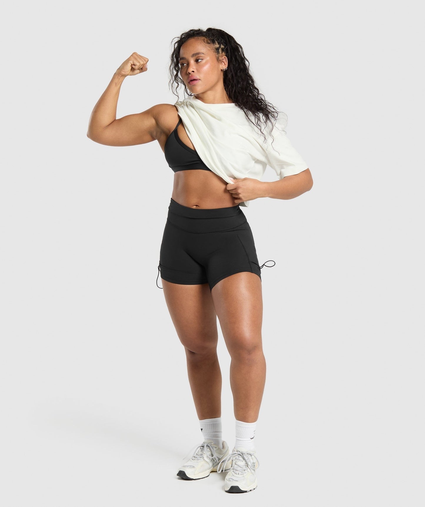 Gymshark Back Gains Graphic Oversized Tee - Soft White