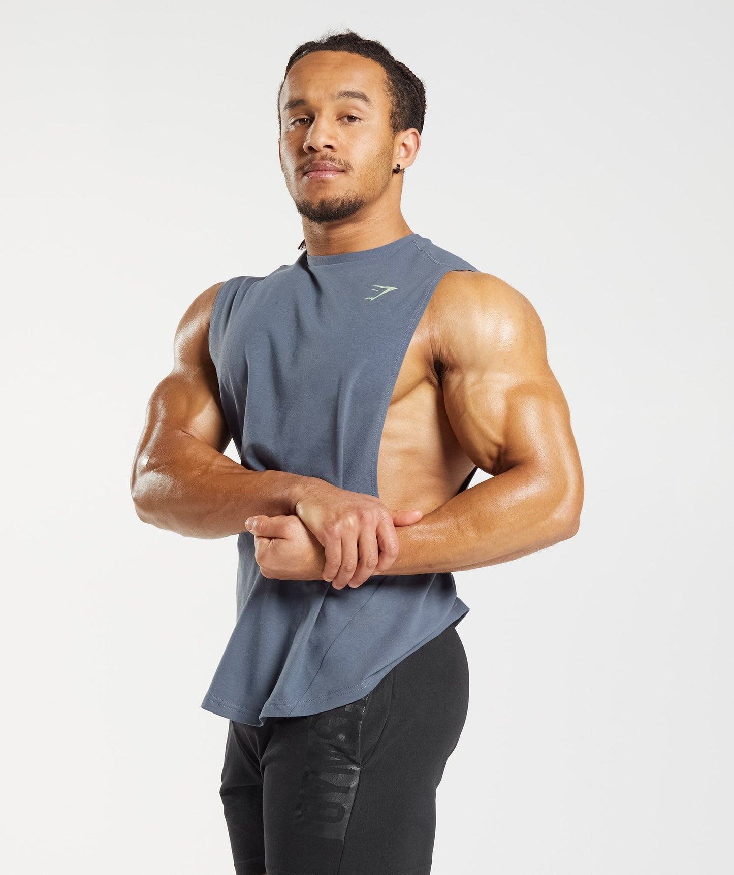Gymshark Bold Drop Arm Tank - Evening Blue