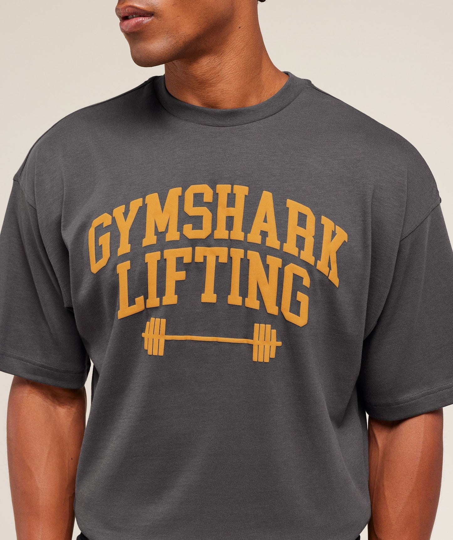 Gymshark Lifting Barbell T-Shirt - Onyx Grey