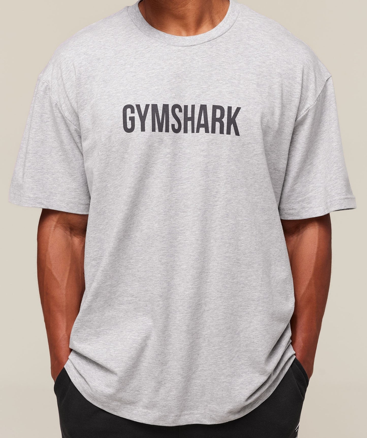 Gymshark Apollo Oversized T-Shirt - Light Grey Marl