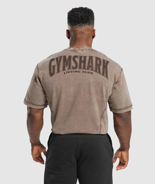 Gymshark Heritage Washed T-Shirt - Penny Brown