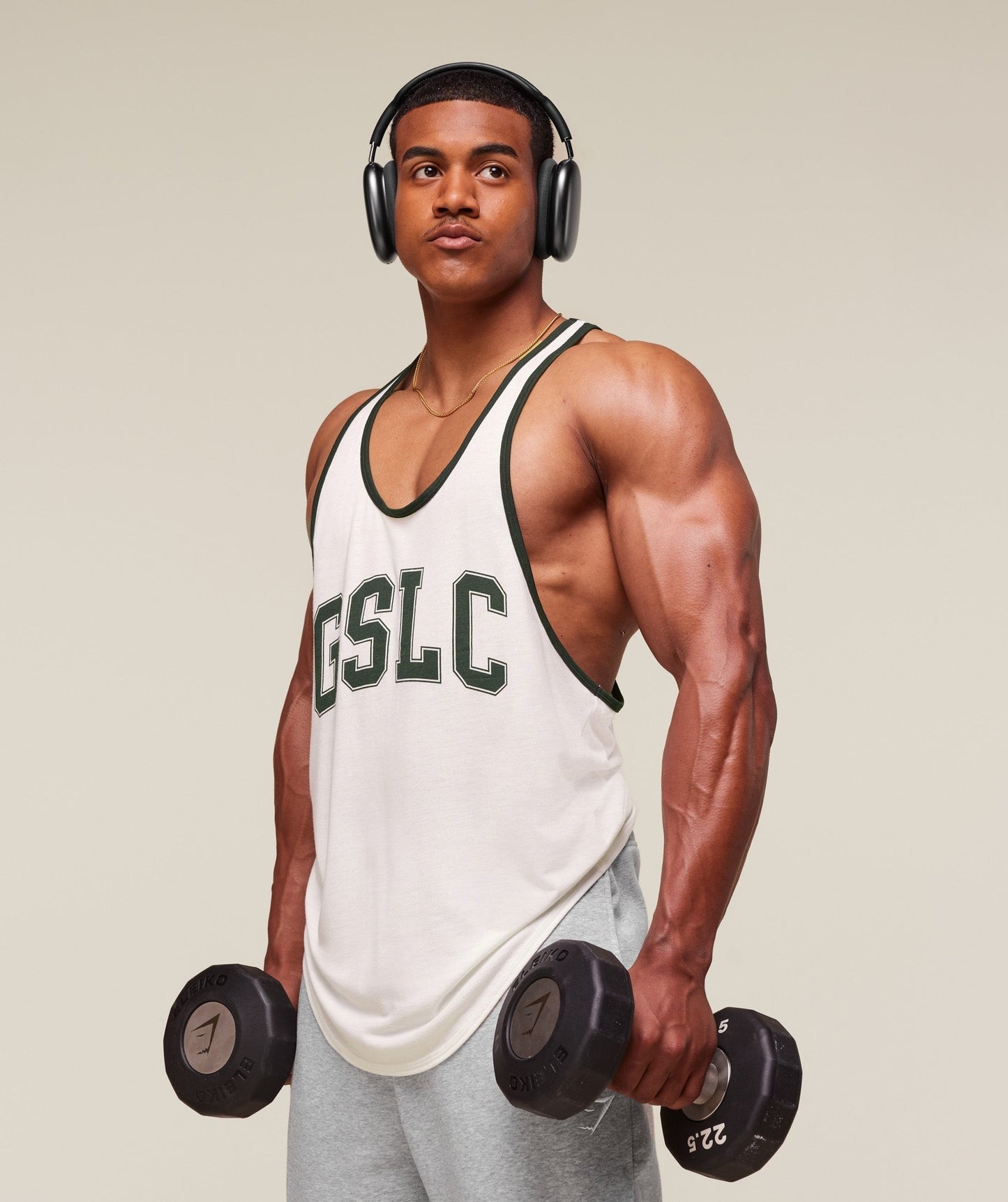 Gymshark GSLC Ringer Stringer - Soft White