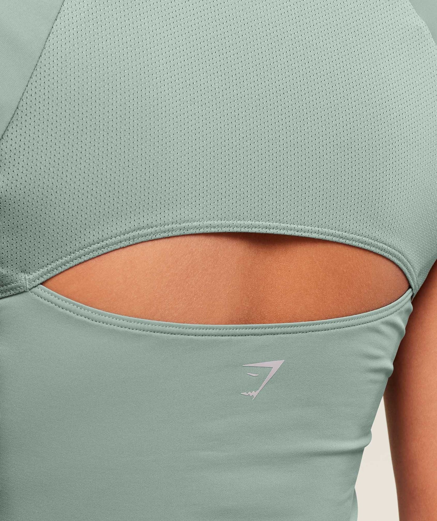 Gymshark Running Back Vent T-Shirt - Celeste Blue