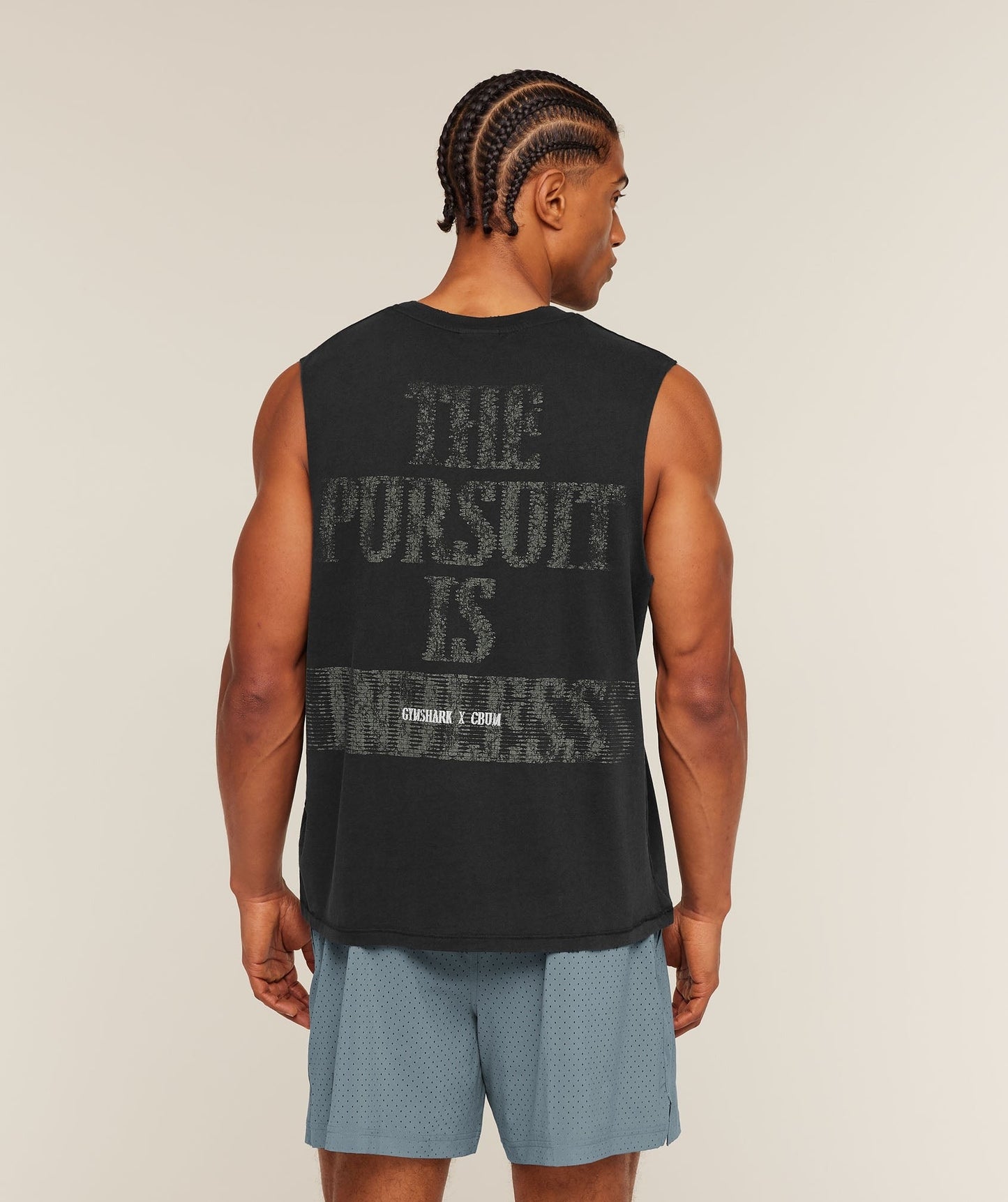 Gymshark x CBUM Washed Sleeveless T-Shirt - Black
