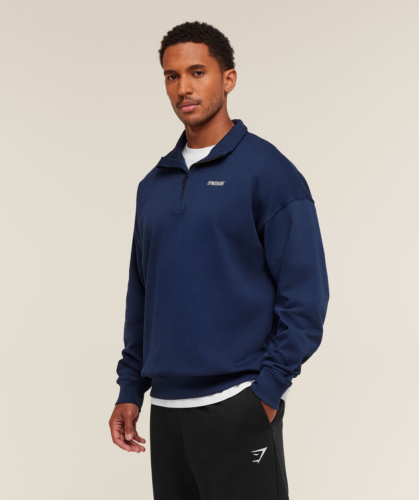 Gymshark Rest Day Sweats 1/4 Zip - Navy