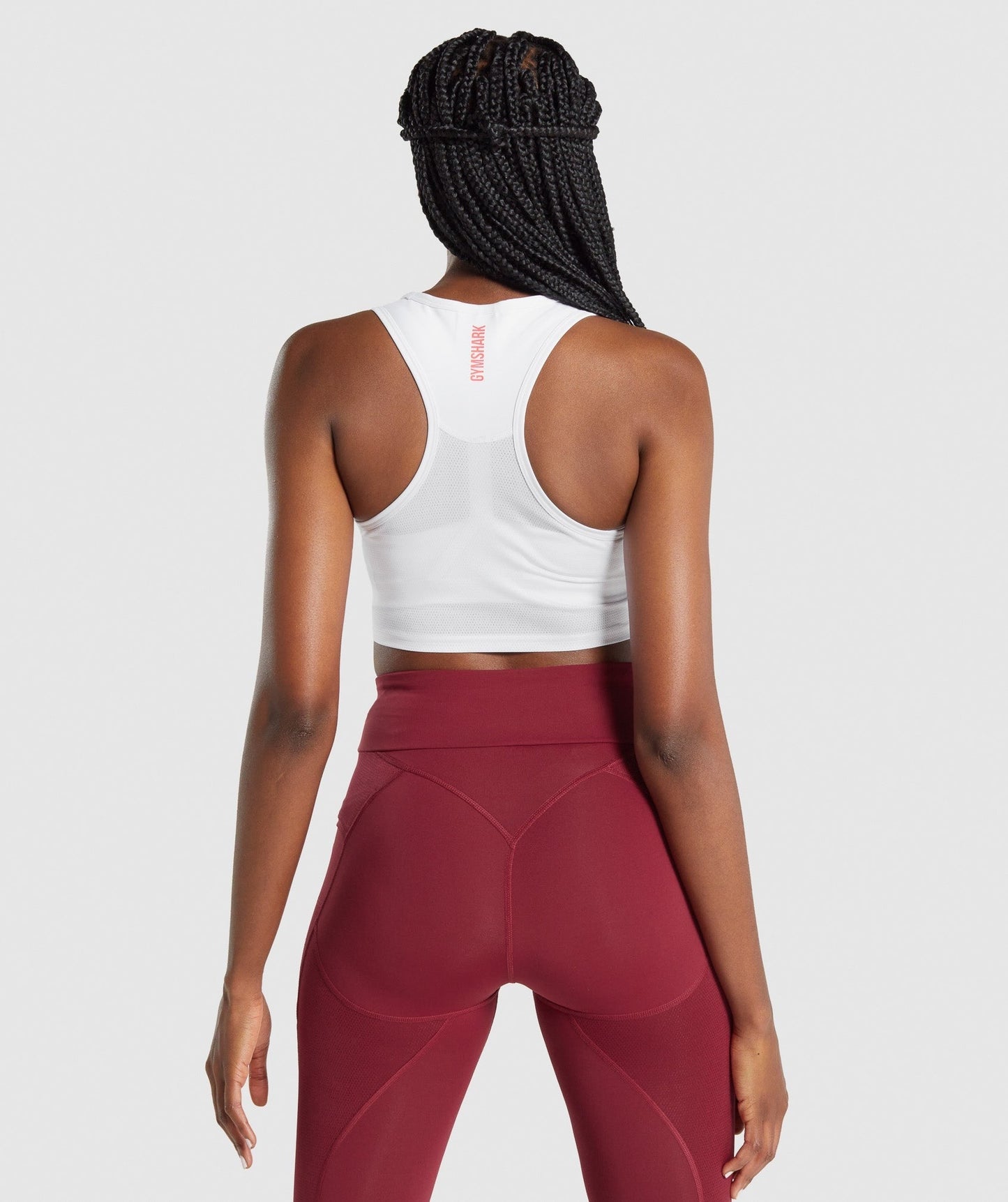 Gymshark Pulse Crop Tank - White