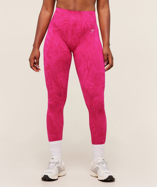 Gymshark Adapt Camo Seamless Leggings - Build Pink/Energy Pink