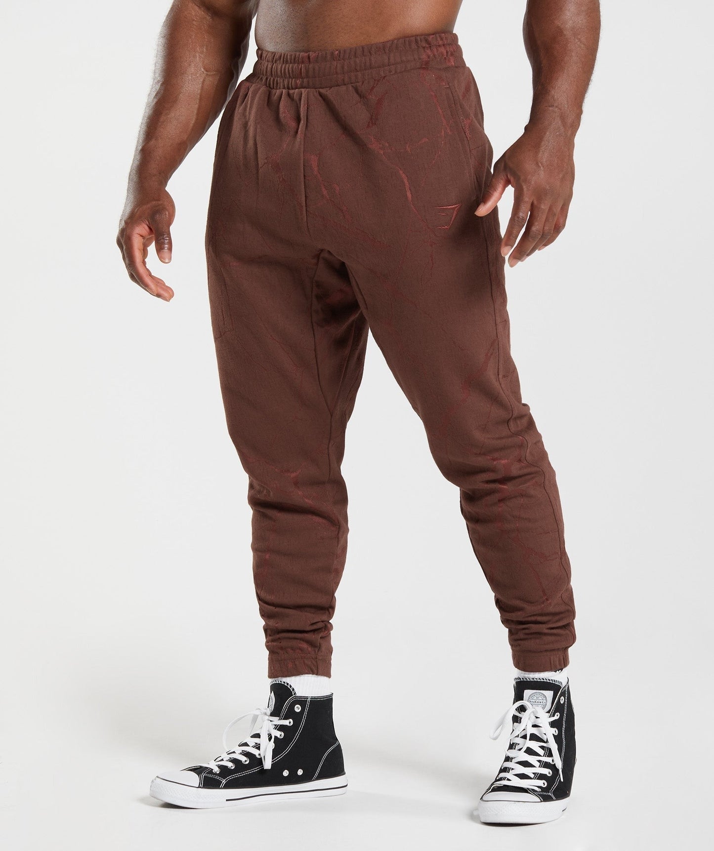 Gymshark Power Joggers - Cherry Brown Print
