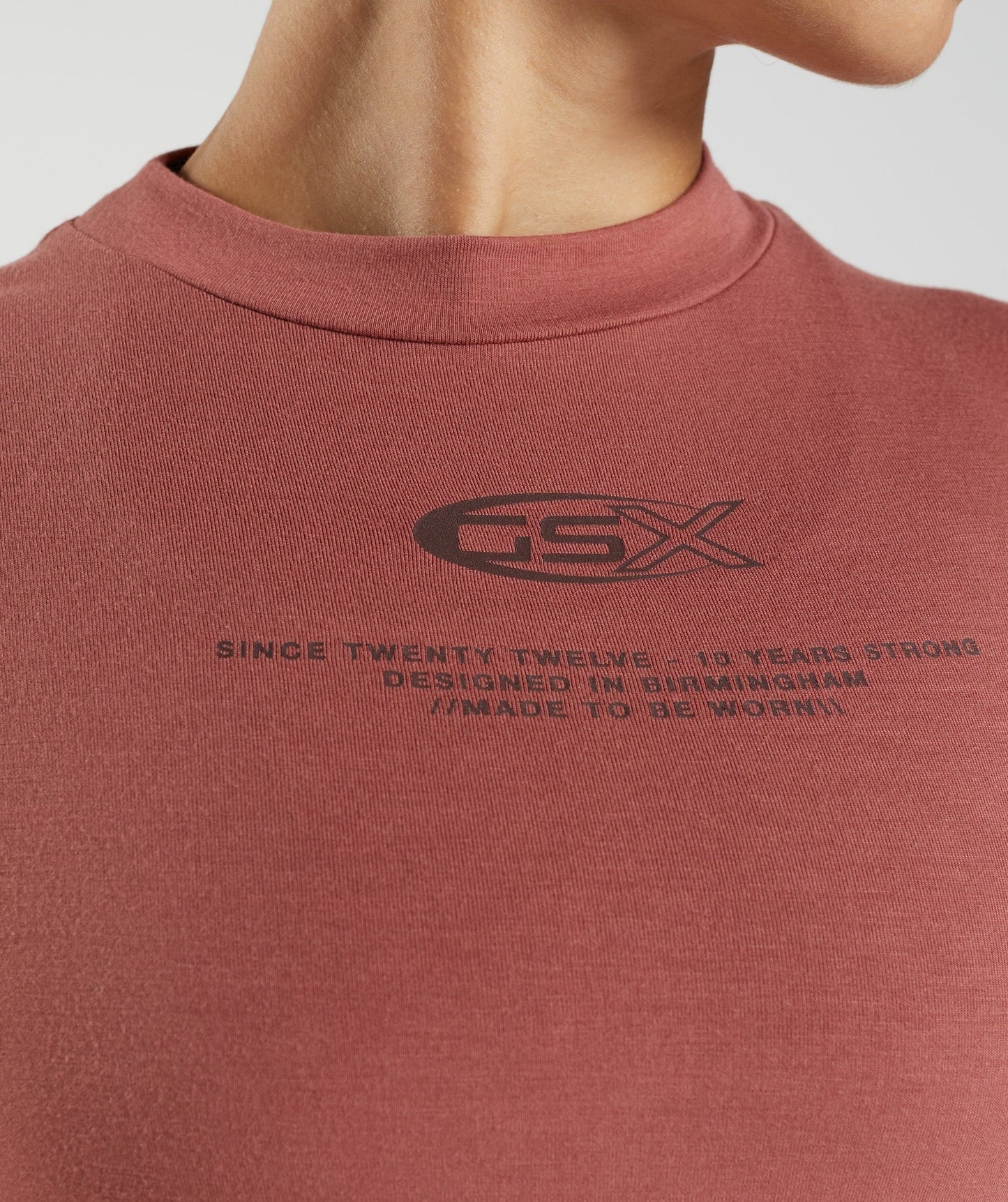 Gymshark GS10 Year Body Fit T-Shirt - Rose Brown
