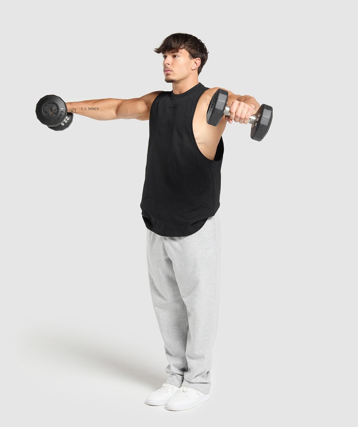 Gymshark Premium Lifting Drop Arm Tank - Black