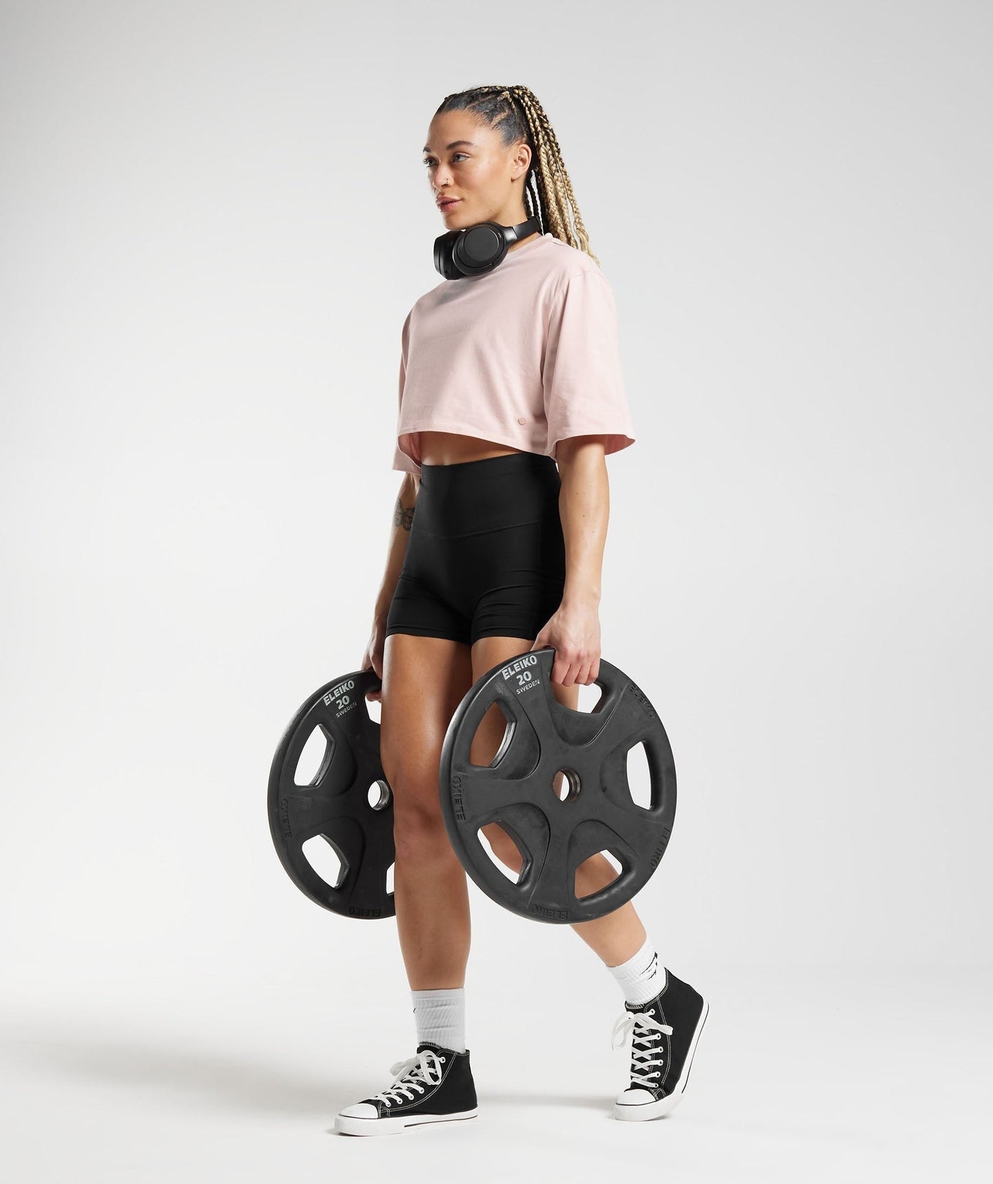 Gymshark Cotton Boxy Crop Top - Misty Pink