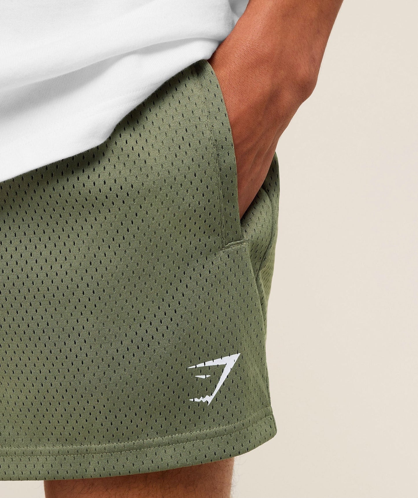 Gymshark Lifting Mesh 5" Shorts - Base Green