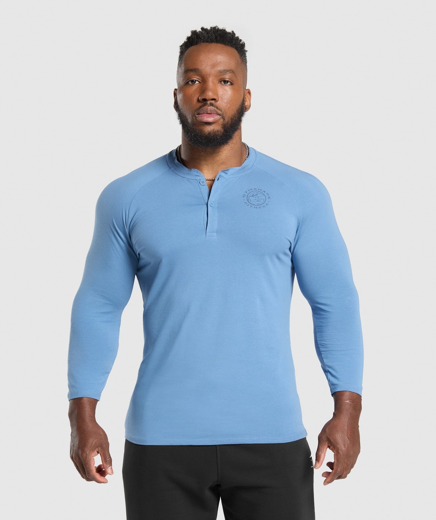 Gymshark Legacy Henley - Classic Blue