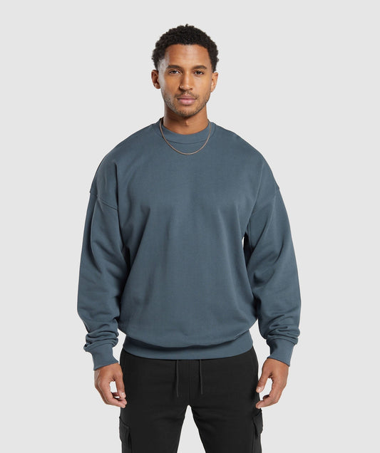 Gymshark Rest Day Essentials Crew - Titanium Blue