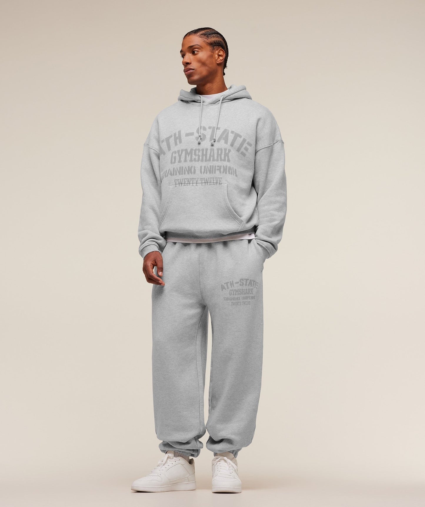 Gymshark Collegiate Joggers - Grey Marl
