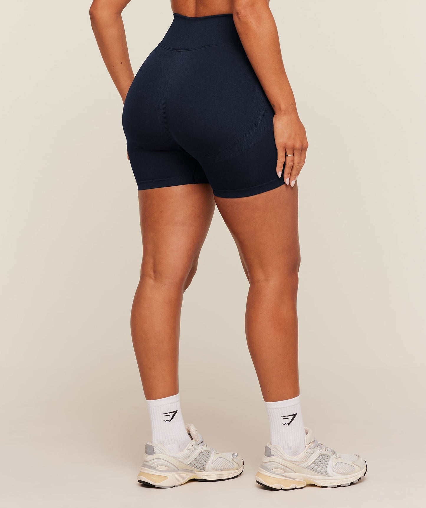 Gymshark Lift Seamless Shorts - Midnight Blue/Black Marl