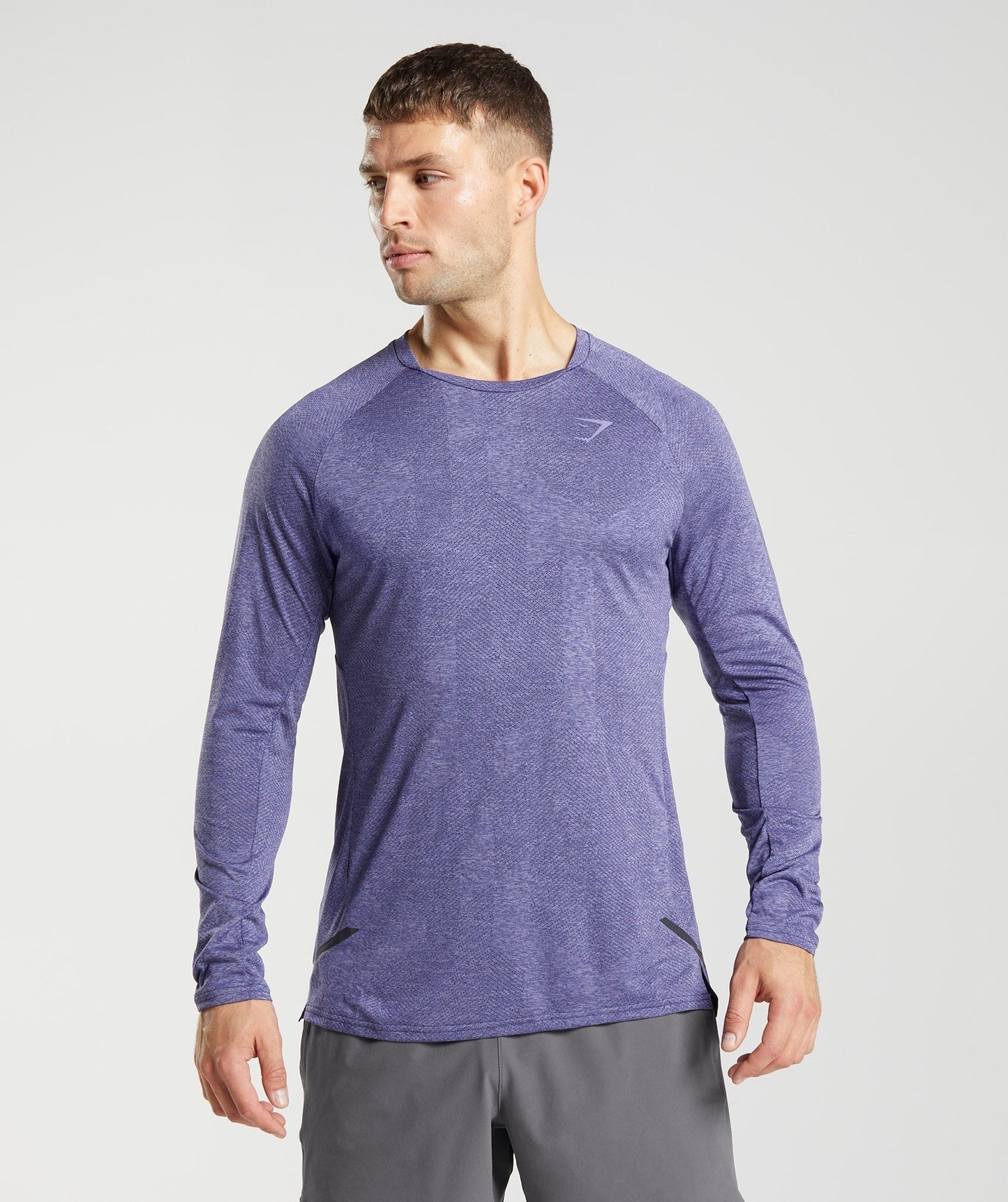 Gymshark Apex Long Sleeve T-Shirt - Neptune Purple/Velvet Purple