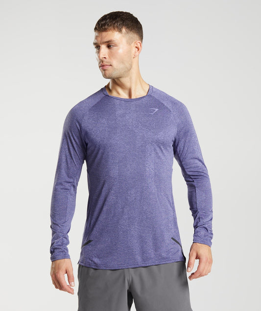 Gymshark Apex Long Sleeve T-Shirt - Neptune Purple/Velvet Purple