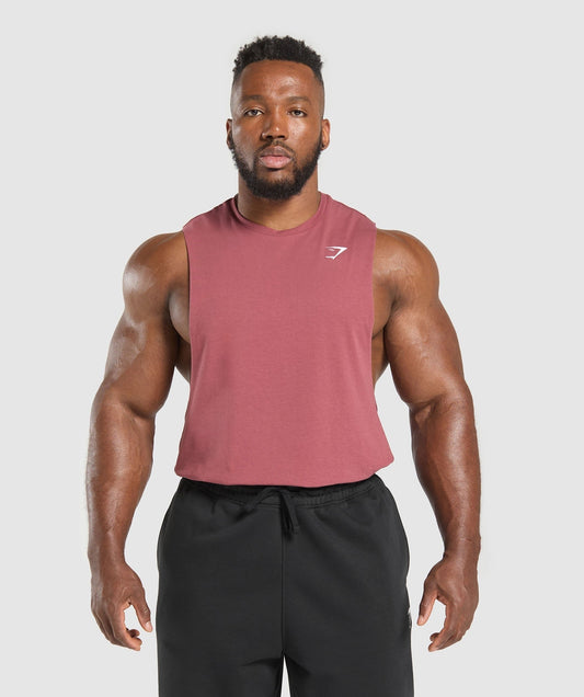 Gymshark Critical 2.0 Drop Arm Tank - Washed Berry Pink