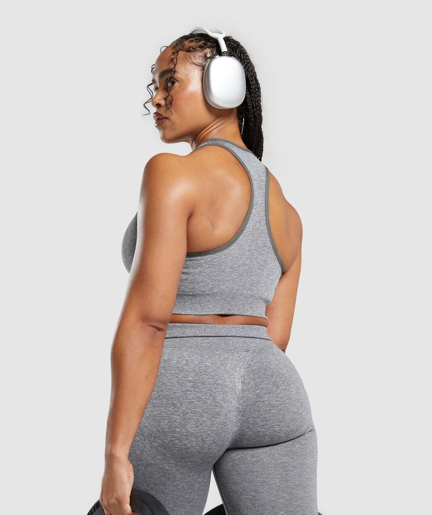 Gymshark Lift Seamless Leggings - Brushed Grey/White Marl