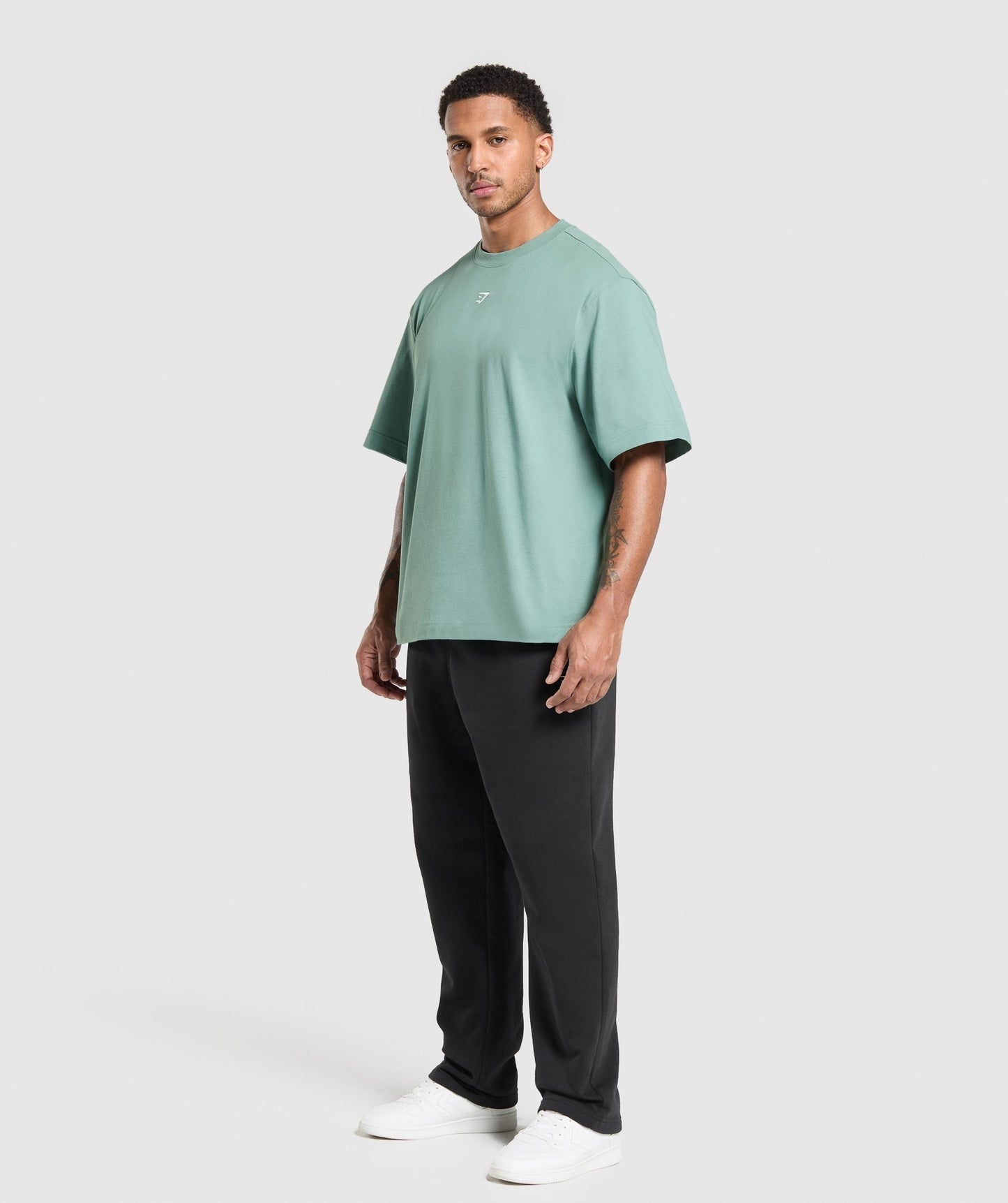 Gymshark Rest Day Essentials Boxy T-Shirt - Celeste Blue