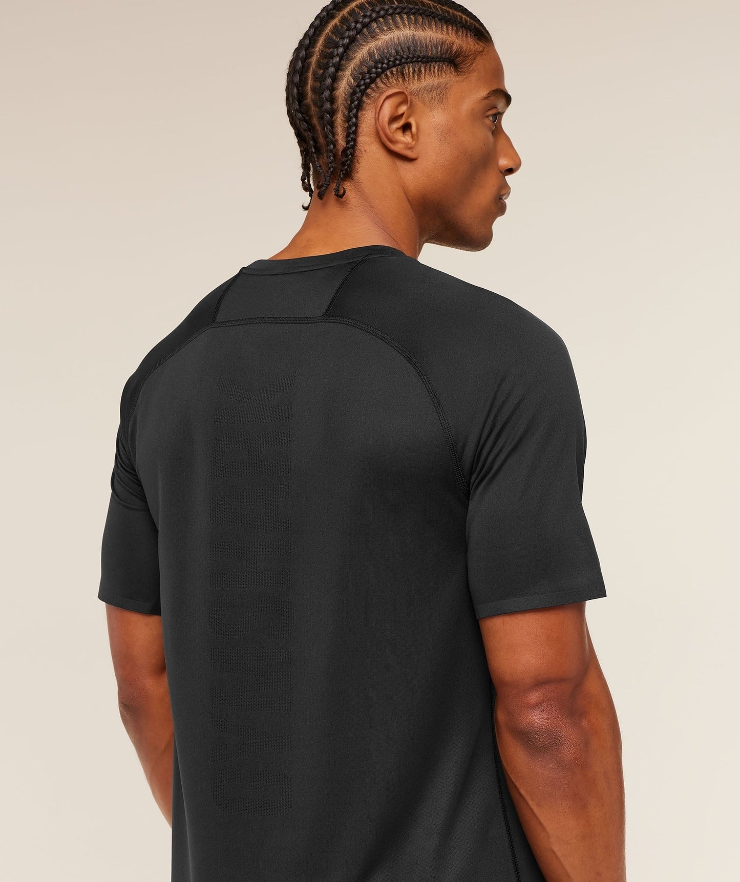 Gymshark Hybrid Engineered Jacquard T-Shirt - Black
