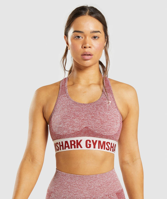 Gymshark Flex Sports Bra - Burgundy Marl