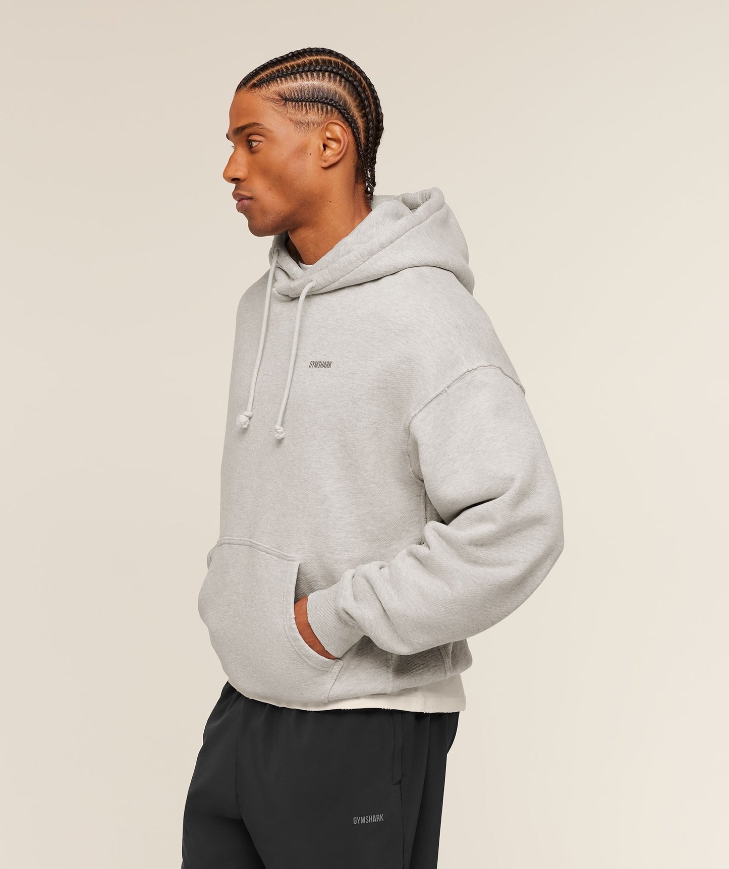 Gymshark x CBUM Washed Hoodie - Bros Stone Grey Marl