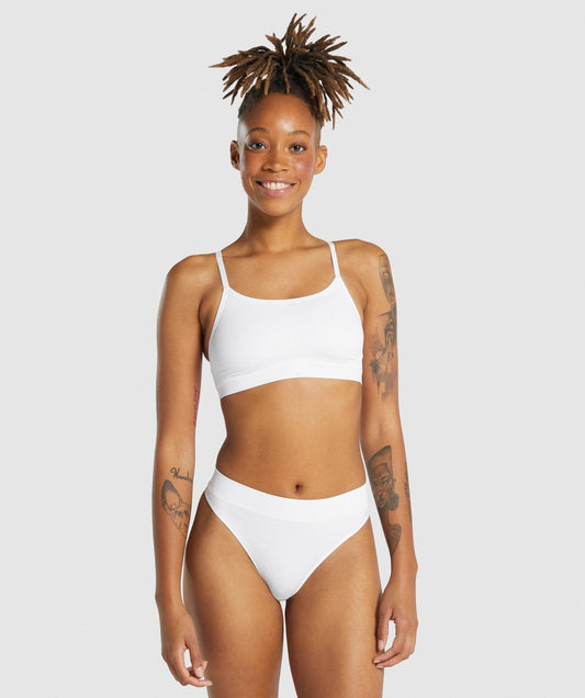 Gymshark Seamless Scoop Neck Bralette - White